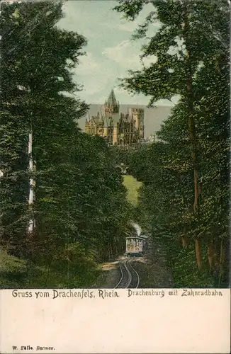 Königswinter Drachenfelsbahn Drachenfels Zahnradbahn zur Drachenburg 1907