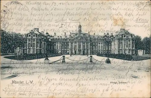 Münster (Westfalen) Königliches Schloss Münster Gesamtansicht 1903