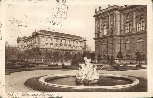 Ansichtskarte Wien Ehemalige neue Hofburg Wasserkunst 1928