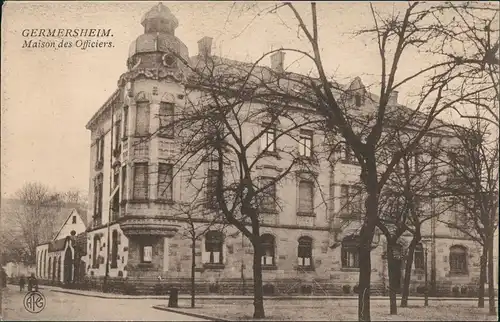 Germersheim Straßen Partie Offiziersheim, Maison des Officiers 1927