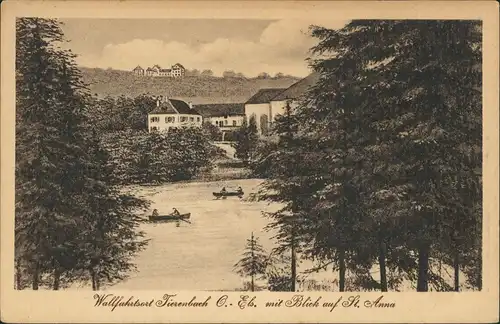 Jungholtz Ober-Elsass Künstlerkarte Wallfahrtsort Tierenbach mit St. Anna 1910