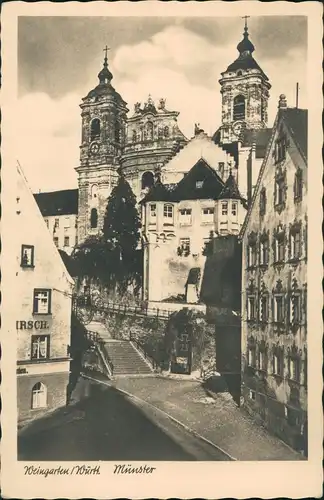 Ansichtskarte Weingarten (Württemberg) Münster Partie Echtfoto-AK 1930