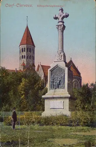 Postcard Clerf Clervaux Klöppel-Kriegerdenkmal Denkmal Monument 1915