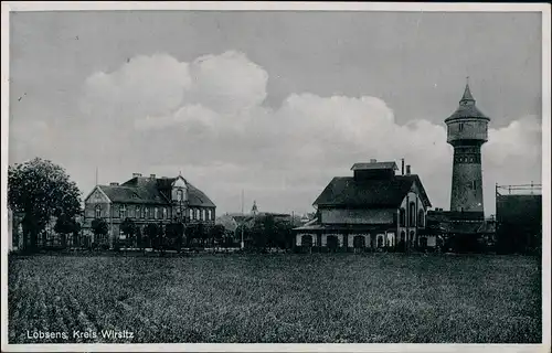 Postcard Lobsens Łobżenica Fabrik und Wasserturm b Schneidemühl Wirsitz 1932