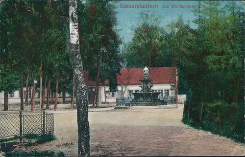 Ansichtskarte Kaiserslautern Umland-Ansicht Partie Am Waldschlösschen 1910