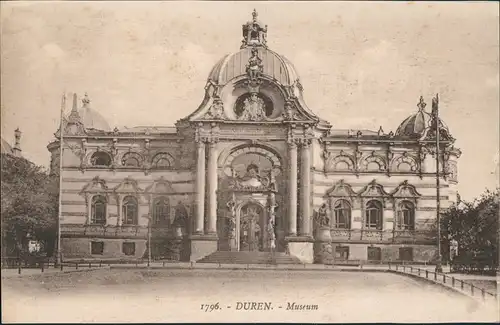 Ansichtskarte Düren Stadtteilansicht Partie am Museum 1910