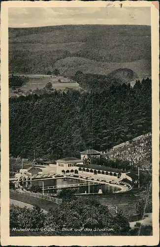 Ansichtskarte Michelstadt Blick auf das Stadion, Odenwald 1940