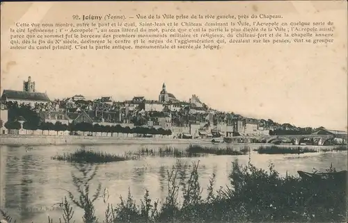 Joigny Vue de la Ville prise de la rive gauche, près du Chapeau  1910