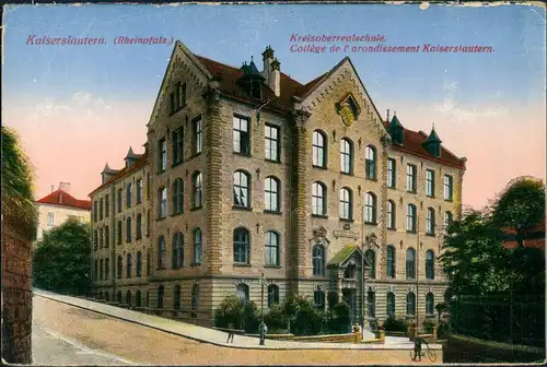 Ansichtskarte Kaiserslautern Kreisoberrealschule 1914