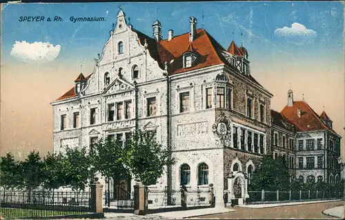 Ansichtskarte Speyer Gymnasium 1921