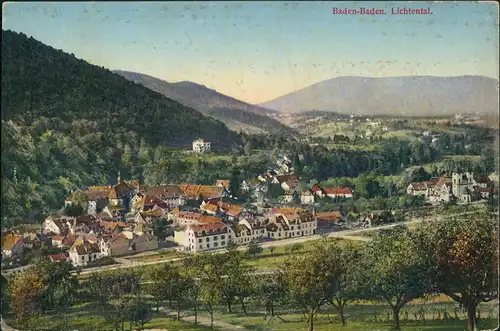 Ansichtskarte Baden-Baden Lichtental 1913