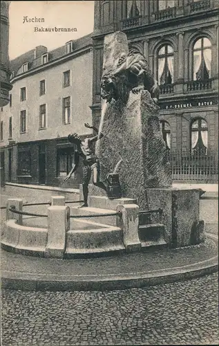 Ansichtskarte Aachen Bakauvbrunnen 1911