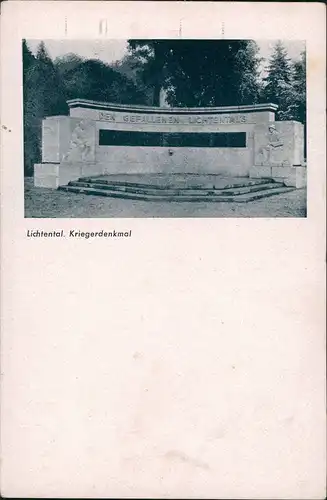 Ansichtskarte Lichtental-Baden-Baden Kriegerdenkmal 1917