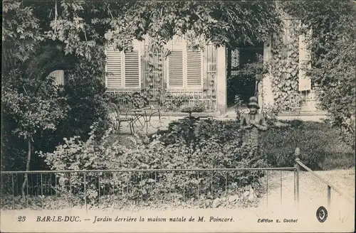 Bar-le-Duc Jardin derrière la maison natale de M. Poincaré. 1923
