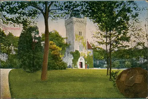Ansichtskarte Dortmund Turm im Park 1912