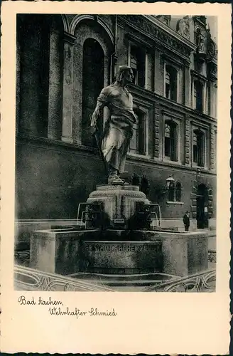 Ansichtskarte Aachen Statue der wehrhafte Schmied 1934