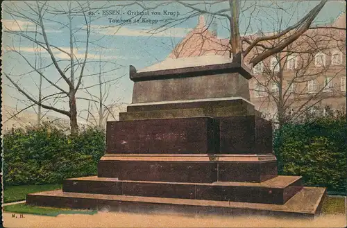 Ansichtskarte Essen (Ruhr) Grabmal von Krupp Haus 1922