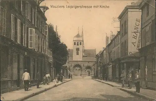 CPA Vouziers Vouziers Leipziger Straße Gel. Feldpost 1917