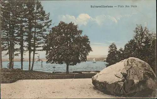 Ansichtskarte Diensdorf-Radlow Dampfer Scharmützelsee am Stein 1909