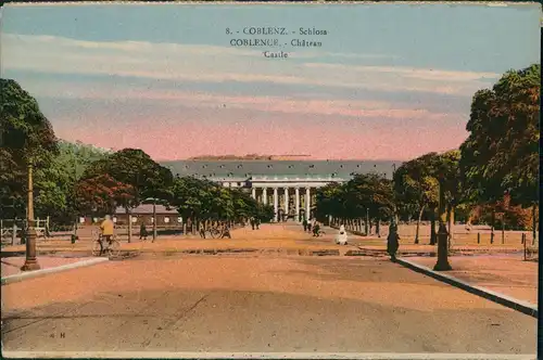 Ansichtskarte Koblenz Coblence Chateau Castle Schloß Schlossplatz 1910