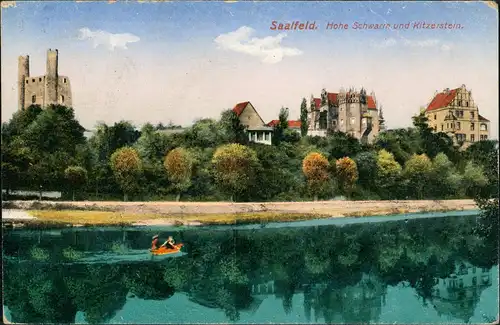 Saalfeld (Saale) Panorama-Ansicht Hohe Schwarn u. Kitzerstein 1931/1927