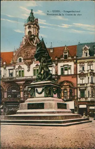 Ansichtskarte Essen (Ruhr) Kriegerdenkmal Monument de la Guerre de 1870 1910