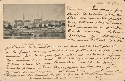 CPA Bergerac Les Quais - Vorläufer Panorama Ansicht 1903
