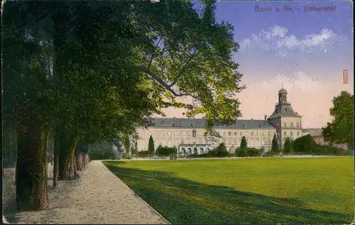Ansichtskarte Bonn Partie mit Park an der Universität 1920