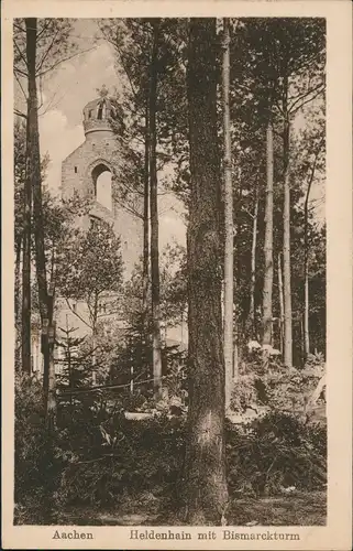 Ansichtskarte Aachen Heldenhain am Bismarckturm Bismarck Turm 1920