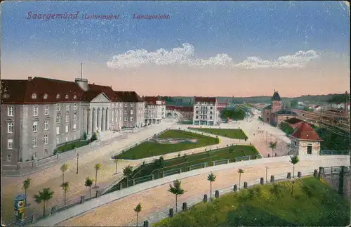 Saargemünd Sarreguemines Strassen  Gericht Gerichtsgebäude 1910