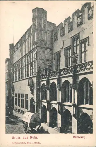 Ansichtskarte Köln Stadtteilansicht Gebäude Strasse GÜRZENICH 1900