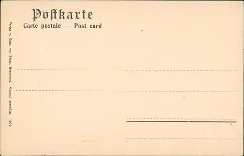 St. Goarshausen Burg Katz Rhein Ufer mit Stadt Hotel Restaurant 1900/1904