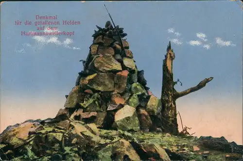 Hartmannsweiler Hartmannswiller Denkmal    Helden a.d. Hartmannsweilerkopf 1915