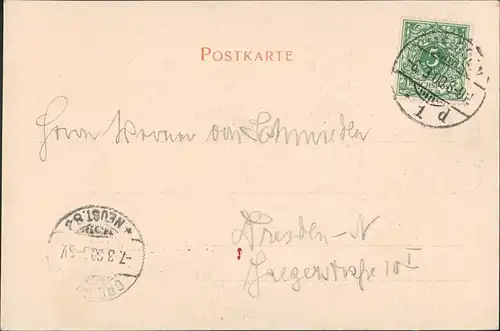 Ansichtskarte Meißen Meisathal mit Albrechtsburg 1900