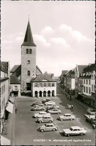 Ansichtskarte Dorsten Marktplatz VW Käfer 1963
