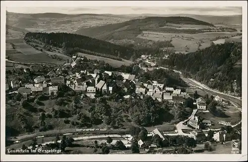 Lauenstein (Erzgebirge)-Altenberg   Luftbild Landpoststempel Liebenau 1934