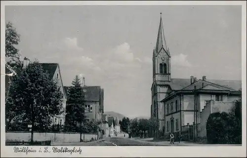 Ansichtskarte Müllheim (Baden) Moltkeplatz 1936