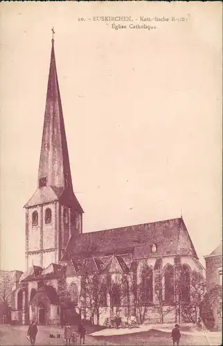 Ansichtskarte Euskirchen Kutsche Straße, kat. Kirche 1926