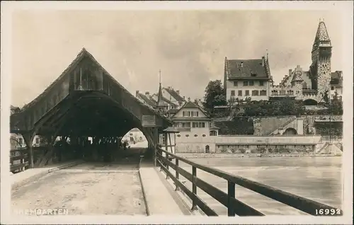 Foto Bremgarten Holzbrücke - Stadt 1932 Privatfoto