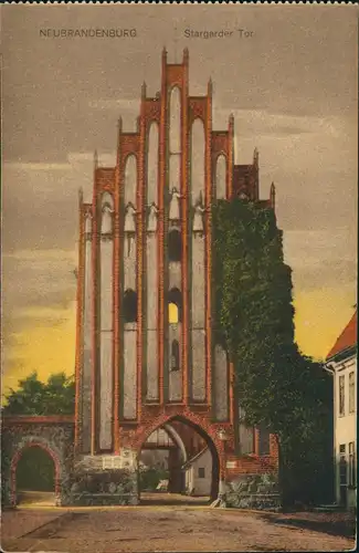 Ansichtskarte Neubrandenburg Stargarder Tor 1914