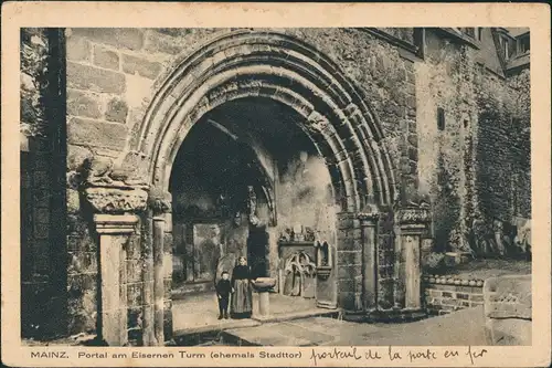 Ansichtskarte Mainz Portal des Eisernen Turm 1922