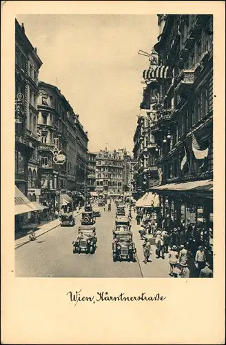 Ansichtskarte Wien Kärntnerstraße - Autos 1939