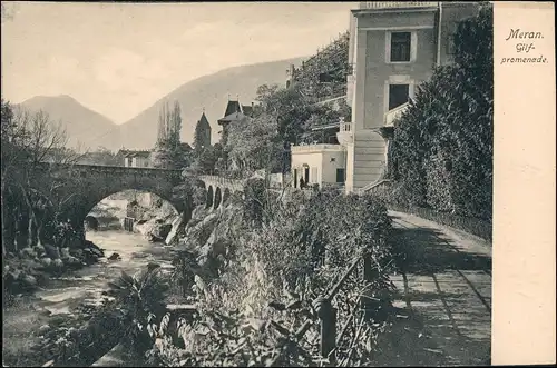 Cartoline Meran Merano Gilfhornpromenade - Straße 1908