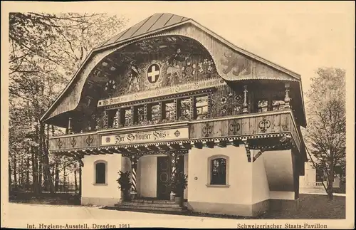 Dresden Internationale Hygiene-Ausstellung Schweizer Staats Pavillon 1911