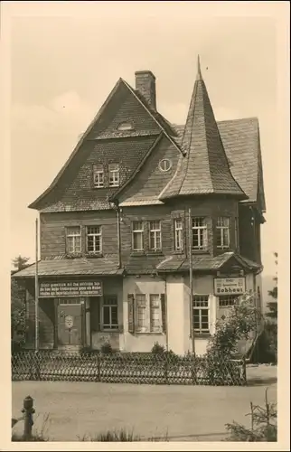 Ansichtskarte Oberhof (Thüringen) FDGB Erholungsheim Bobhaus 1954
