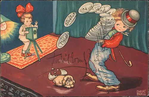 Ansichtskarte  Kinder Künstlerkarten Margret Boriss 1911