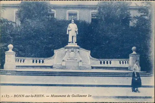 Ansichtskarte Bonn Monument de Guillaume 1er 1919