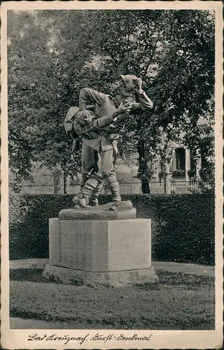 Ansichtskarte Bad Kreuznach Denkmal im Park gel. Feldpost 1940