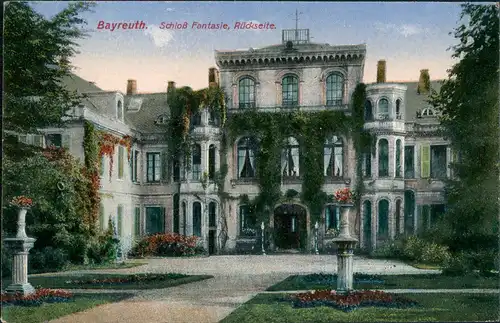 Ansichtskarte Bayreuth Schloß Fantasie Rückseite 1914