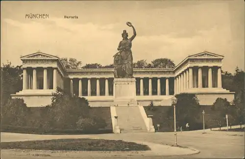 Ludwigsvorstadt-München Bavaria mit Ruhmeshalle, Denkmal, Monument 1910